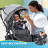 Universal Clear Stroller Rain Cover, No-Zip Waterproof Stroller Cover - Food Grade EVA & Frosted PVC, Baby Travel