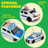 JOYIN 4 Pcs 7" Long Vehicle Toy Set, Toddlers Cars with Lights and Siren Sound, Birthday Party Gifts