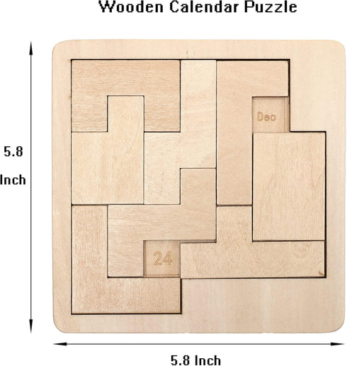 Daily Calendar Puzzle-Wooden Puzzles for Adults-A Puzzle to Challenge 365+ Date,Office Logic Puzzle
