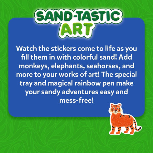 50+ 4, 5, 6, 7, 8, 9, 10 Skillmatics Sand Art Activity - Mess-Controlled DIY Animal Craft Kit with Colorful Stickers