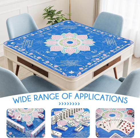 32.4''x32.4'', Mahjong Mat for Table Rolled Shipping, No Creases Mah Jongg Mat with Carrying Bag for American Mahjong