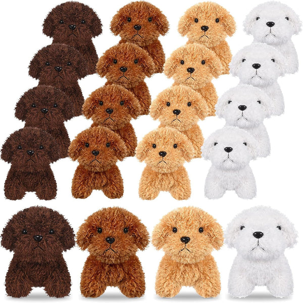 Sosation 20 Pcs Mini Plush Stuffed Puppy Bulk Gift Toy for Kids, Soft Plush Dog for Goodie Bag Fillers