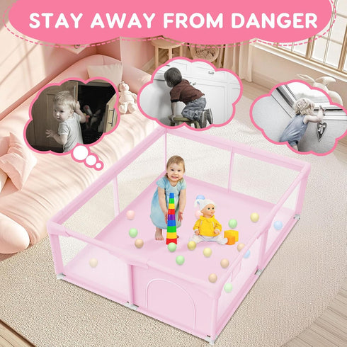 besuhot 50" 50" Baby Playpen for Toddler, Playpen for Babies Baby Fence Playards, Kids Safety Play Pen Area for Indoor