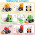 ORWINE 4PCS 2 3 4 5 2-3 Baby Boy Toys Cars, Push and Go Cars for Kids, Friction Powered Stunt Trucks, Construction