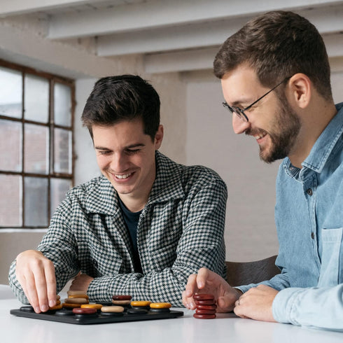 Gigamic Qawale Abstract Strategy Game for Adults and Families, 2 Players, Ages 8+, 15 Minutes