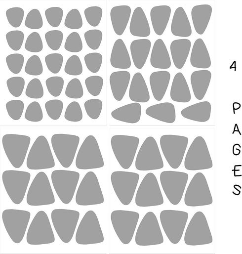 Vieli Arte Hand Drawn Triangles Wall Vinyl Sticker Decal - 67 pcs Adhesive Tribal Triangle for Kids Bedroom Decor