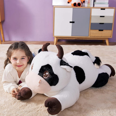 Toy,30" IKASA Giant Cow Stuffed Animal Plush Large Cute Jumbo Soft Toys,Huge Big Size Plushy Fluffy Fat Oversized