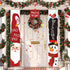 Sumind 3 Pieces Christmas Banner Decorations, Bright Santa Claus Snowman Red Welcome Merry Christmas Porch Sign