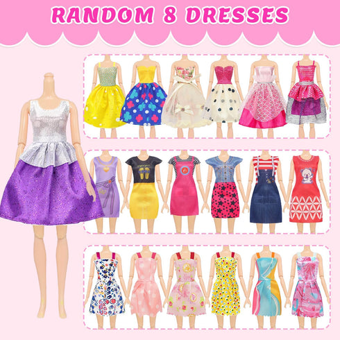 75 Package,5 4 8 3 Set 2 Swimsuit,30 20 10 3-10 Pcs Doll Clothes and Accessories Gift Box Wedding Gowns Evening Dresses