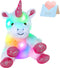 WEWILL 12'' Light Up Unicorn Stuffed Animal, LED Plush Toy, Glow in Dark Bedtime Companion for Kids