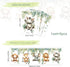Jungle Animal Wall Decals,Jungle Animals Monkey Elephants, Lions, Zebras, Giraffes Vine Leaves Wall Stickers,Zoo