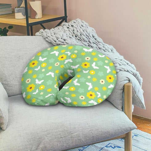 Hechitok Butterfly Flower Nursing Pillow Covers Slipcovers for Breastfeeding Moms, Ultra Soft Breathable Feeding Pillow