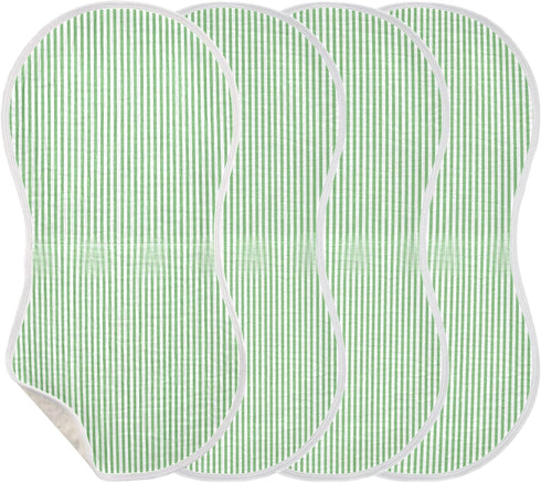 WELLDAY 1-Pack, 22 11 Inch Muslin Baby Burp Cloths, Green White Stripes Cotton Soft Burp Cloths for Newborns, Extra