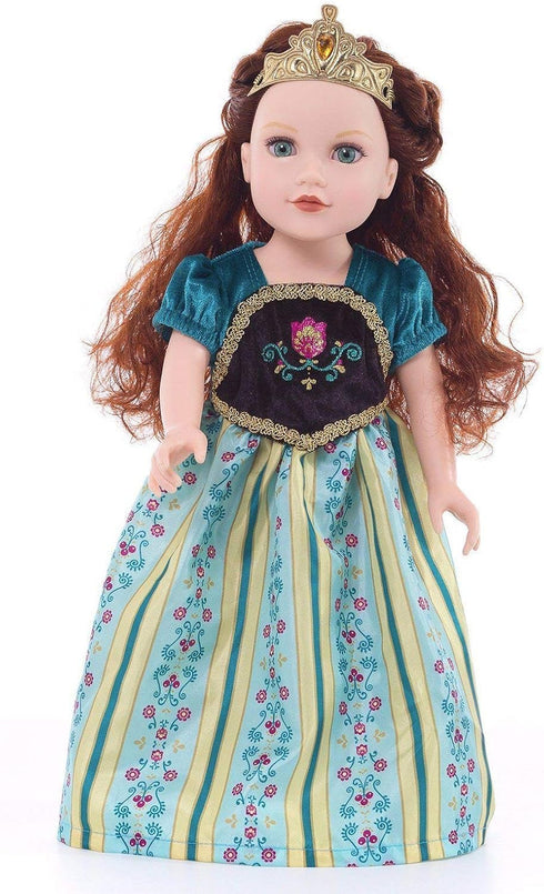 Little Adventures Scandinavian Princess Coronation Doll Dress - Doll Not Included - Machine Washable Child Pretend Play and Party Doll Clothes with No Glitter