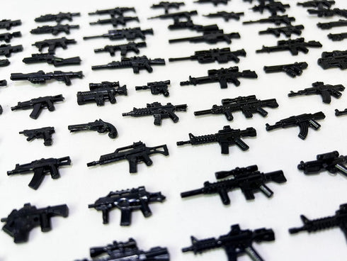 Pack 80 Brick Loot Weapons MEGA for Boys Battle-Ready Building Block Accessories Compatible with Lego Minifigures Guns