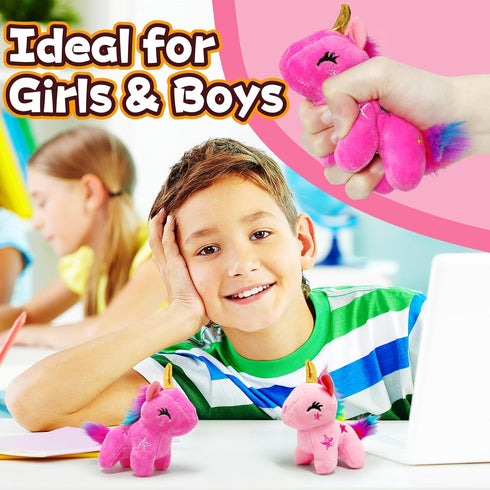 Pink Unicorn Stuffed Animals for Girls and Boys, Cute Plush Toys Keychain, Soft Mini Plush Toy for Children's Day Gifts