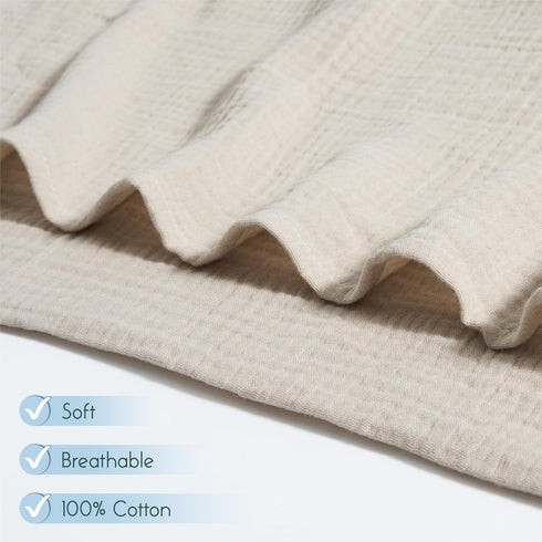 Meracorallo Muslin Swaddle Blanket - 100% Organic Cotton Soft and Breathable Receiving Blanket for Boys Girls