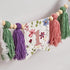 ZAIBIANHAO Wildflower High Chair Banner - Fairy First Birthday Decorations,Yarn Tassel High Chair Banner,Floral One