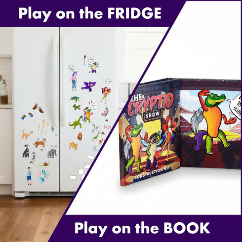 BLASTFORCRAFTS Set 309,000+ Cryptid Construction Kit Magnets Build a Monster with Combos, Magnetic Book & Speech