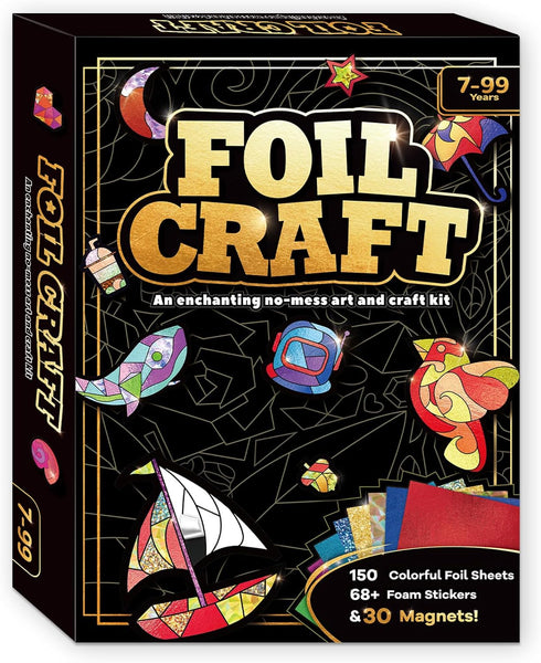 FLUXOJOY Foil Art Craft Kits for Kids, Mess -Free Fun Activity Set for