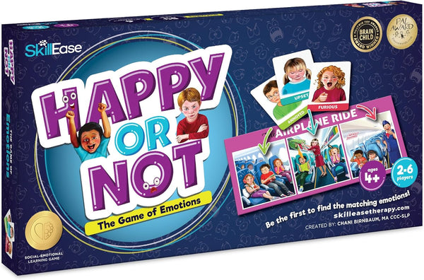 SkillEase Happy or Not, Bingo Emotions and Feelings Activity for Social Skills,