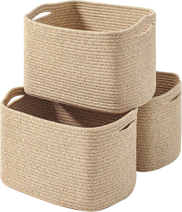 ICERZCZ Decorative Storage Baskets for Organizing Shelves, Toy Basket for Nursery, Woven
