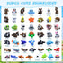 YoukkbbL 50 3D Set, 3D Pcs Mini Printed Animals Figurines Printed Toys for Kids, Easter Basket Stuffers for Boys