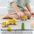 Set Set PlanToys Highway Maintenance Wooden Montessori Vehicle and Imaginative Play | Creativity, Language and Social