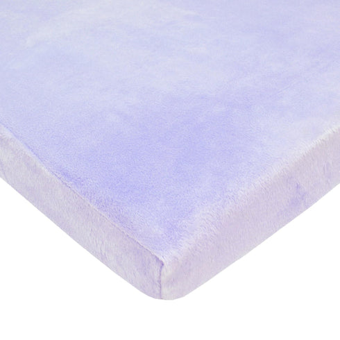 TL Care Heavenly Soft Chenille Fitted Mini Crib Sheet 24" x 38", Cozy Lavender Sheet for Boys and Girls