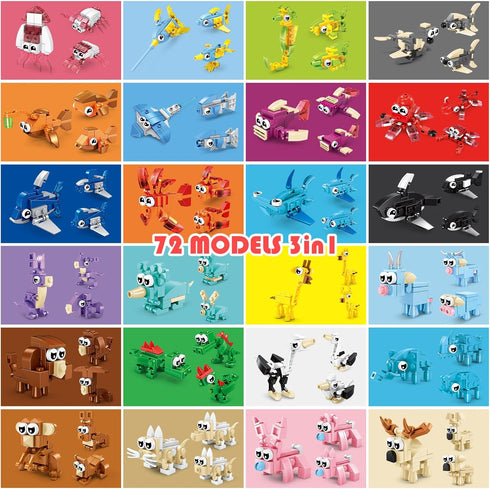 VEMBAP 24 Pack Set, Party Favors for Kids, Mini Animal Building Blocks Classroom Gifts for Students, STEM Toys