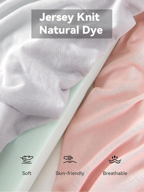 2 Pack 33X16 Inch, TILLYOU Baby Bassinet Sheets for Girls Boys Baby Sheets for Square Rectangle Oval Bassinet Mattress