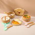 Baby Bowls with Lid - HBM Bamboo Suction Bowls for Baby and Spoon Set, 3PC Feeding Supplies for Toddlers, BPA Free