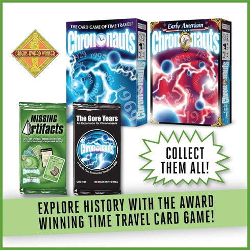 Looney Labs Chrononauts Missing Artifacts: New Expansion Pack for Chrononauts, 18 Playing Cards