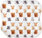 KEIGE 4Pcs Cute Highland Cow Pattern Burp Cloth,Unisex Large Absorbent Soft Cotton Muslin