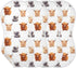 KEIGE 4Pcs Cute Highland Cow Pattern Burp Cloth,Unisex Large Absorbent Soft Cotton Muslin
