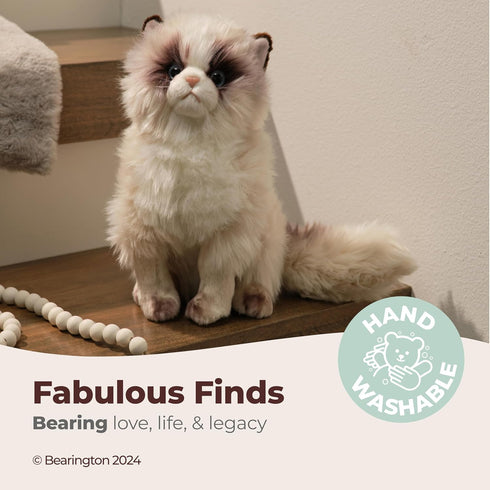 10.5" Bearington Cat Stuffed Animal - Ralistic Cat Plush Lifelike Himalayan Kitty Plushies That Look Real - Tasha