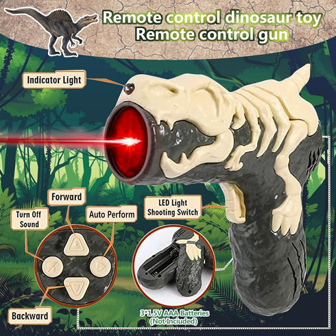 3-5-7 Upgraded Dinosaur Toys for Kids Years Old, Remote Control Spinosaurus Toys with Indicator Light Chasing&Spray