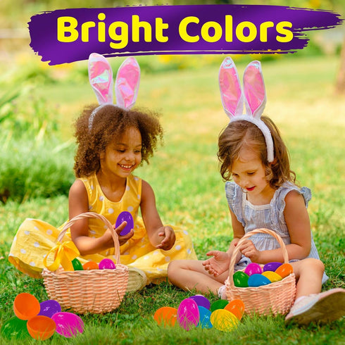 stargo 36 Pack 3.2 Set - Plastic Easter Eggs Empty Large Plastic Eggs Fillable for Easter Egg Hunt, Easter Egg Basket