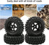 4X 1:10 RC Off-Road Car Wheel Tires, 5 Spokes Wheel Rim, 12 mm Hex RC Parts