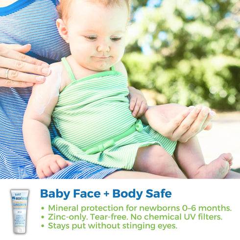 35, 25% (4 oz) Waxhead Baby Sunscreen SPF Non-Nano Zinc Oxide Mineral Sunscreen for Babies, Infants & Toddlers, Kids