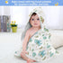 Burbuja 30x30 Cute Dragon Baby Bath Towel - Soft Absorbent Muslin Cotton Hooded Towel for Newborn Infant Toddler