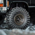 INJORA Black Coating Brass 1.0 Beadlock Wheel Tires Set for Axial SCX24 AX24 TRX4M FCX24 Upgrade 1/24 1/18 RC Crawler