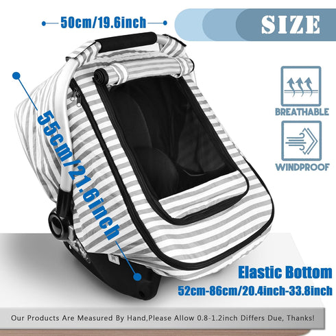 Vaxaape Print,Summer Car Seat Covers for Babies,Baby Car Seat Cover for Boys Girls,Windproof Infant Carseat