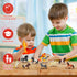 12PCS 2-3" Set, Toymany Tiny Horse Figurines Toy Plastic Pony Small Foal Figures, Birthday Gift Cupcake Horse Cake