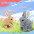 7'' Hopearl Hopping Rabbit Interactive Electronic Pet Plush Bunny Toy with Sounds and Movements Animated Walking Wiggle