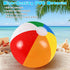 4 Pcs Large Rainbow Beach Balls - Inflatable Swimming Pool Toys for Summer Beach Water Games