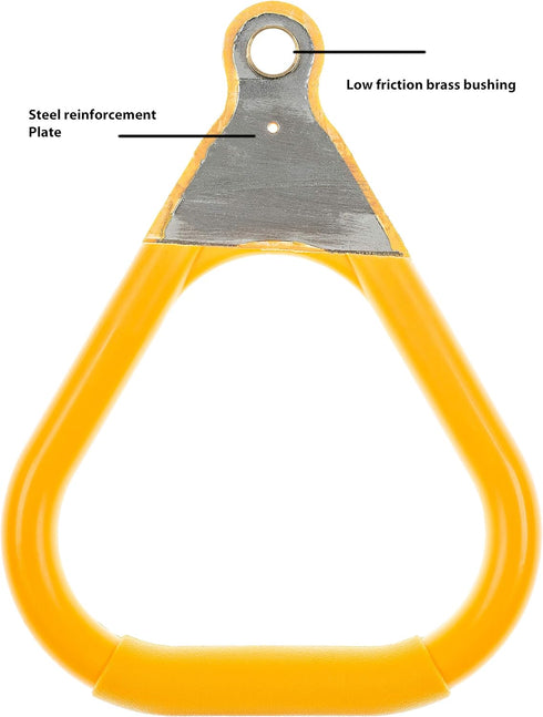 18" Trapeze Swing Bar Rings with 48" Heavy Duty Chain & Carabiners (Green)