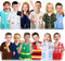 Jiuguva 12 Pcs Kids Community Helper Dress Clothes, Pretend Play Costume for Doctor Firefighter Police