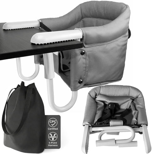 6-36 Portable Hook on High Chair for Baby & Travel Toddler from Months Clip on Baby Seat for Table Fast Table Chair
