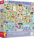 Ceaco - National Parks Map - 500 Piece Jigsaw Puzzle